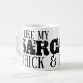 厚みと重い皮肉 コーヒーマグカップ (正面左)