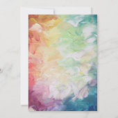 厚カラフルい抽象芸術絵を描汎用パーティー 招待状 (裏面)