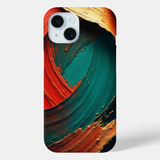 厚塗りの抽象的な油彩画 Case-Mate iPhoneケース (裏面)