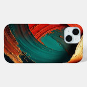 厚塗りの抽象的な油彩画 Case-Mate iPhoneケース (裏面 (横))