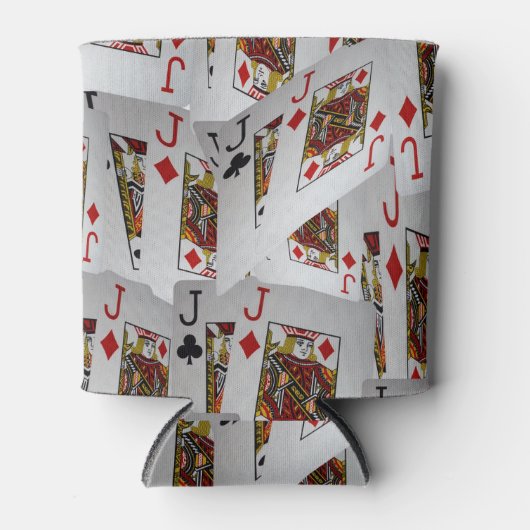 厚手のホルダーという，重ねられた柄のジャケット 缶クーラー (正面)