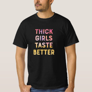 厚手の女の子はスローガンがおもしろい好きだ Tシャツ