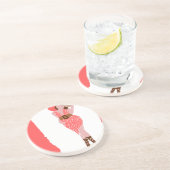 厚手の水玉模様 コースター (側面)