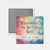 厚手テクスチャ抽象芸術絵を描あり誕生日 マグネット (正面/裏面)