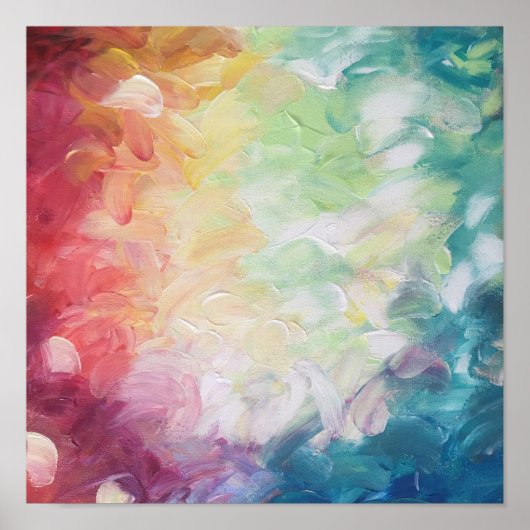 厚手テクスチャ抽象芸術絵を描 ポスター (正面)