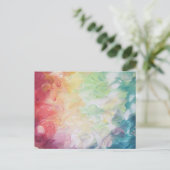 厚手テクスチャ抽象芸術絵を描 ポストカード (スタンド正面)