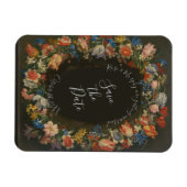 厚手フローラアートJan Brueghel日付の保存 マグネット (横)