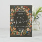 厚手フローラリースヴィンテージアートジャンブリーゲル 招待状 (スタンド正面)