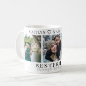 厚最高のく薄い3枚の写真で友達 コーヒーマグカップ (正面左)