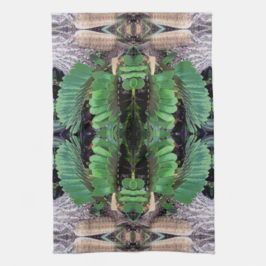 厚紙の手のひら模様 キッチンタオル (縦)