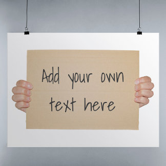 厚紙の抗議サインテンプレート ポスター