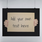 厚紙の抗議サインテンプレート ポスター