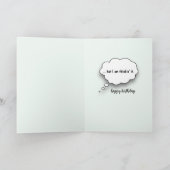 厚紙の看板を持つ老犬を手に入れる カード (内部)