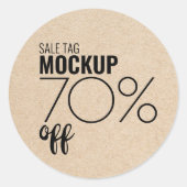 厚紙モダンディスカウント服のシール ラウンドシール (正面)