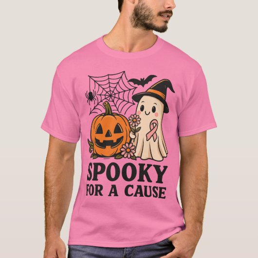 原不気味因 – かわいい幽霊ハロウィーン Tシャツ (正面)