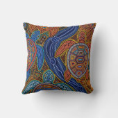 原住民のカメのアート クッション (裏面)