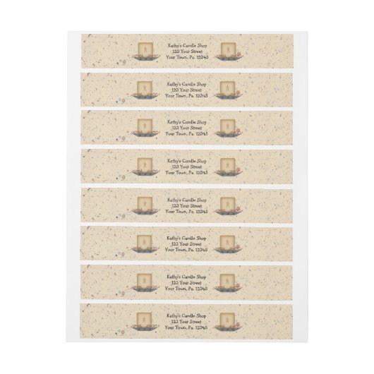 原住民はラップアラウンドプロダクトラベルの良否を明りにすかして調べます ラップアラウンド宛名ラベル (シート)