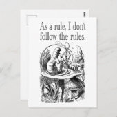 原則として私は規則後を追をやらない ポストカード (正面/裏面)