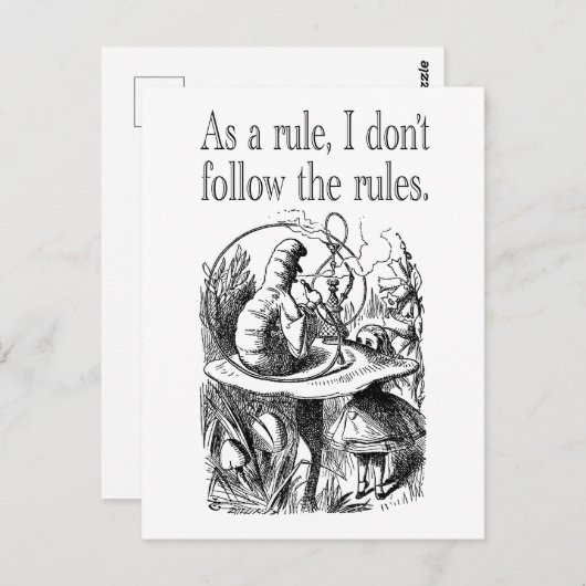 原則として私は規則後を追をやらない ポストカード (正面/裏面)