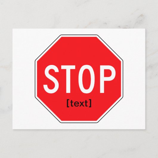 原因のための停止印 ポストカード (正面)