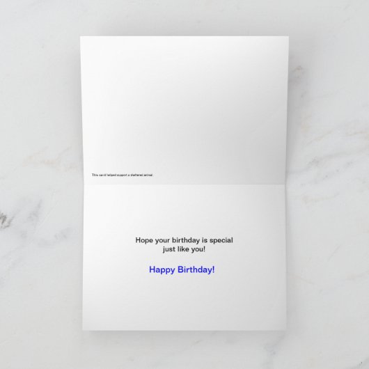 原因のための焦点によるポメラニア犬犬のバースデー・カード カード (内部)