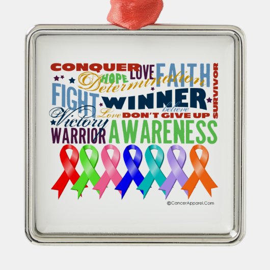 原因のリボン メタルオーナメント (正面)