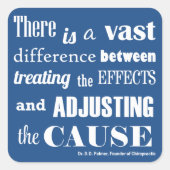 原因の引用文カイロプラクティックの調整 スクエアシール (正面)