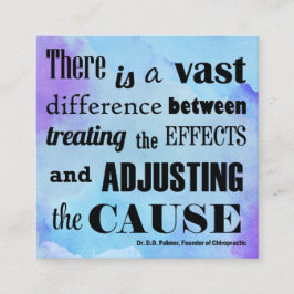 原因の水彩画のカイロプラクティックの調節 スクエア名刺