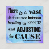 原因の水彩画のカイロプラクティックの調節 スクエア名刺 (正面)