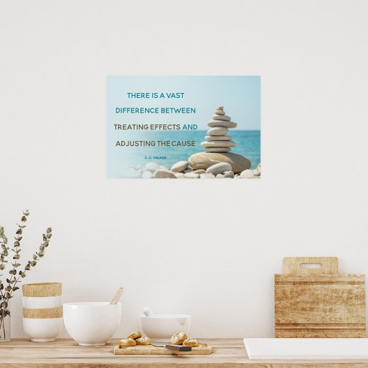 原因の調整引用文カイロプラクティック ポスター (キッチン)