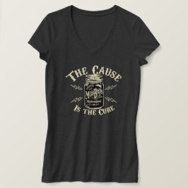 原因は治癒のジャー·ウーマンズTシャツ Tシャツ