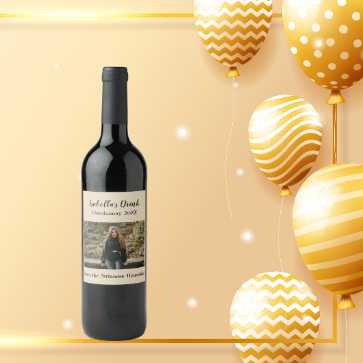 原因パーソナライズされたタンフォトカントリー秋 ワインラベル