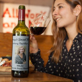 原因パーソナライズされた灰色フォトフレンドパーティー ワインラベル