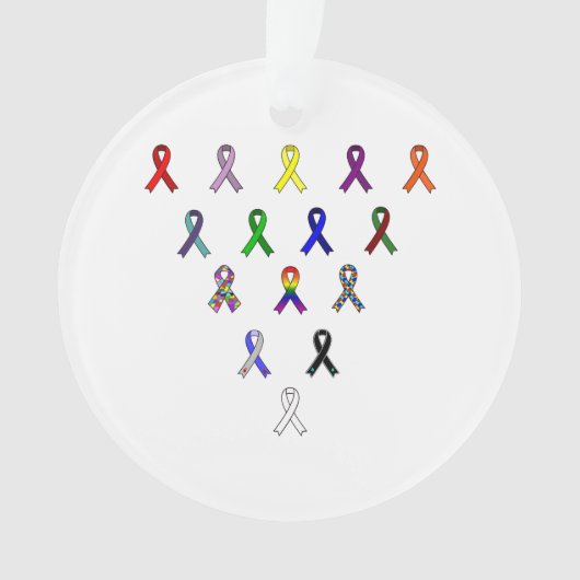 原因リボン15原因オーナメント オーナメント (正面)