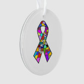 原因リボンPTSDオーナメント オーナメント (正面)
