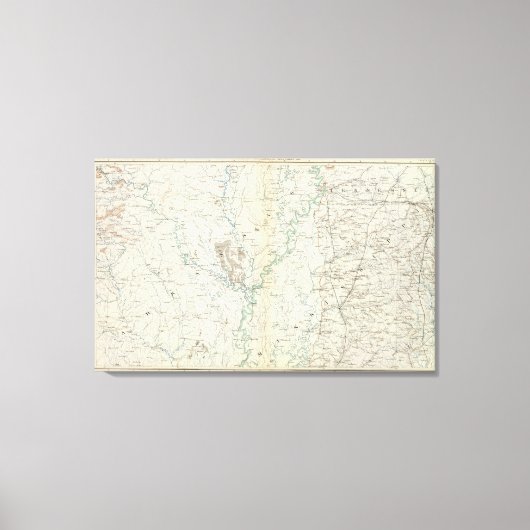 原地図XIX キャンバスプリント (正面)