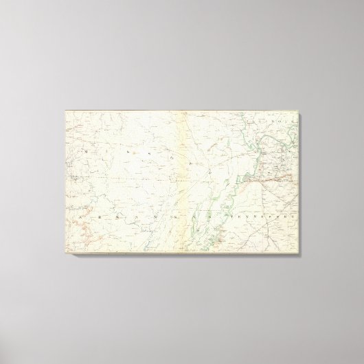 原地図XVIII キャンバスプリント (正面)