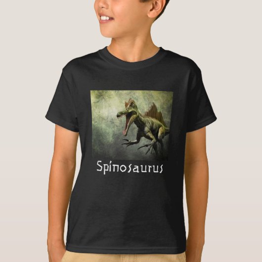 原始の森のスピノサウルス恐竜Tシャツ Tシャツ (正面)