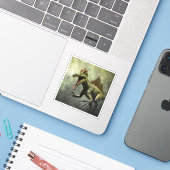 原始の森のスピノサウルス シール (ノートパソコンとiPhone)