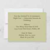 原始人のクラブナイト招待状 招待状 (裏面)