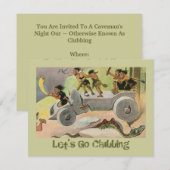 原始人のクラブナイト招待状 招待状 (正面/裏面)