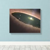 原始惑星のギャップ、または惑星を形成する キャンバスプリント (インサイチュ (ウッドフロア))