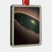 原始惑星のギャップ、または惑星を形成する メタルオーナメント (右)