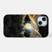 原始惑星系円盤に囲まれた恒星 iPhone 15ケース (裏面横)