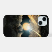 原始惑星系円盤に囲まれた恒星 iPhone 15ケース (裏面横)