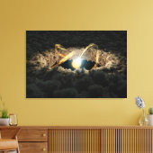 原始惑星系円盤に囲まれた星 キャンバスプリント (インサイチュ (リビング))