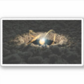 原始惑星系円盤に囲まれた星 シール (正面)