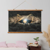 原始惑星系円盤に囲まれた星 吊り下げ型タペストリー (寝室)