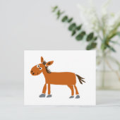 原始的なアートの馬の漫画 - XX ポストカード (スタンド正面)