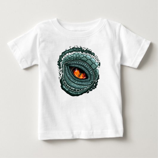 原始的な爬虫類の捕食者の目 ベビーTシャツ (正面)